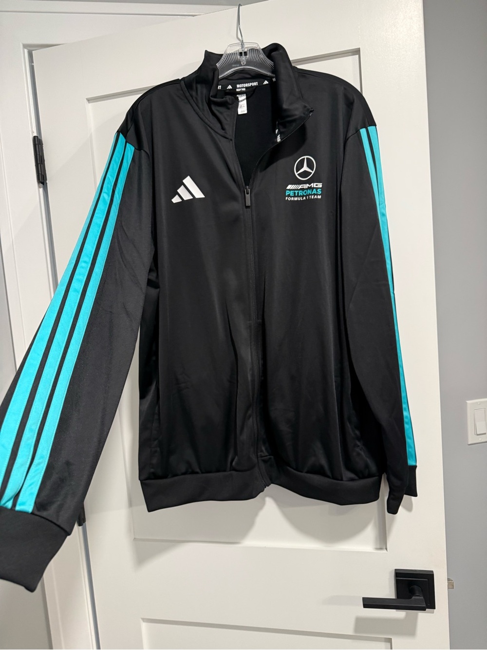 Adidas Mercedes-AMG Petronas Black & Teal Track Jacket, Size XL NWOT